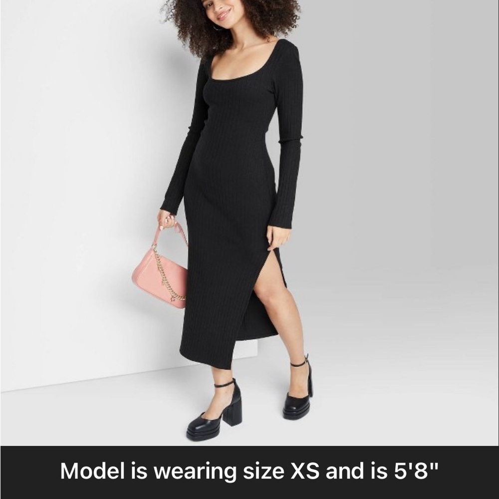 Ribbee long sleeve Wild and fable maxi/midi dress with slit